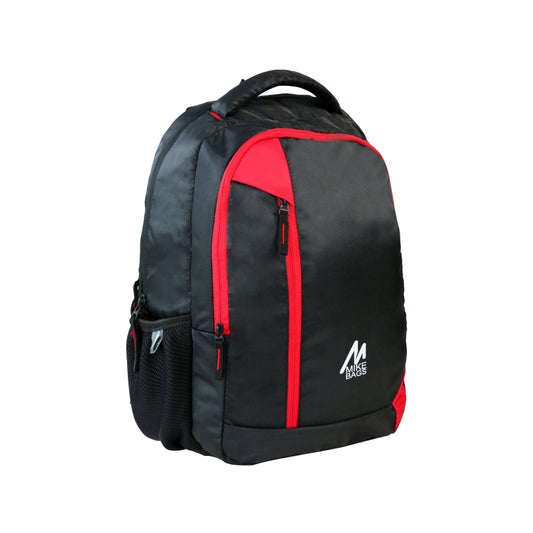 Mike Electra Laptop Backpack- Black & Red