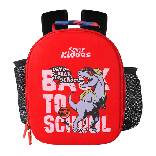 Smily Kiddos Eva Pre School Backpack Dino Theme - Red