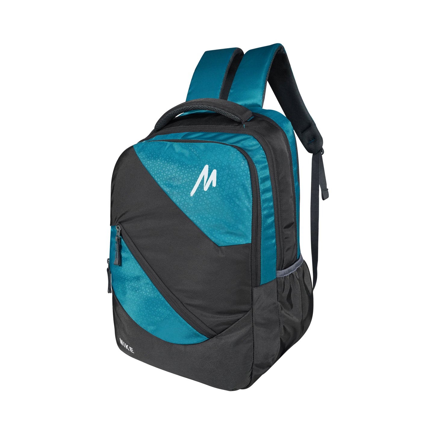 Mike Grace Laptop Backpack - Aqua Blue & Grey