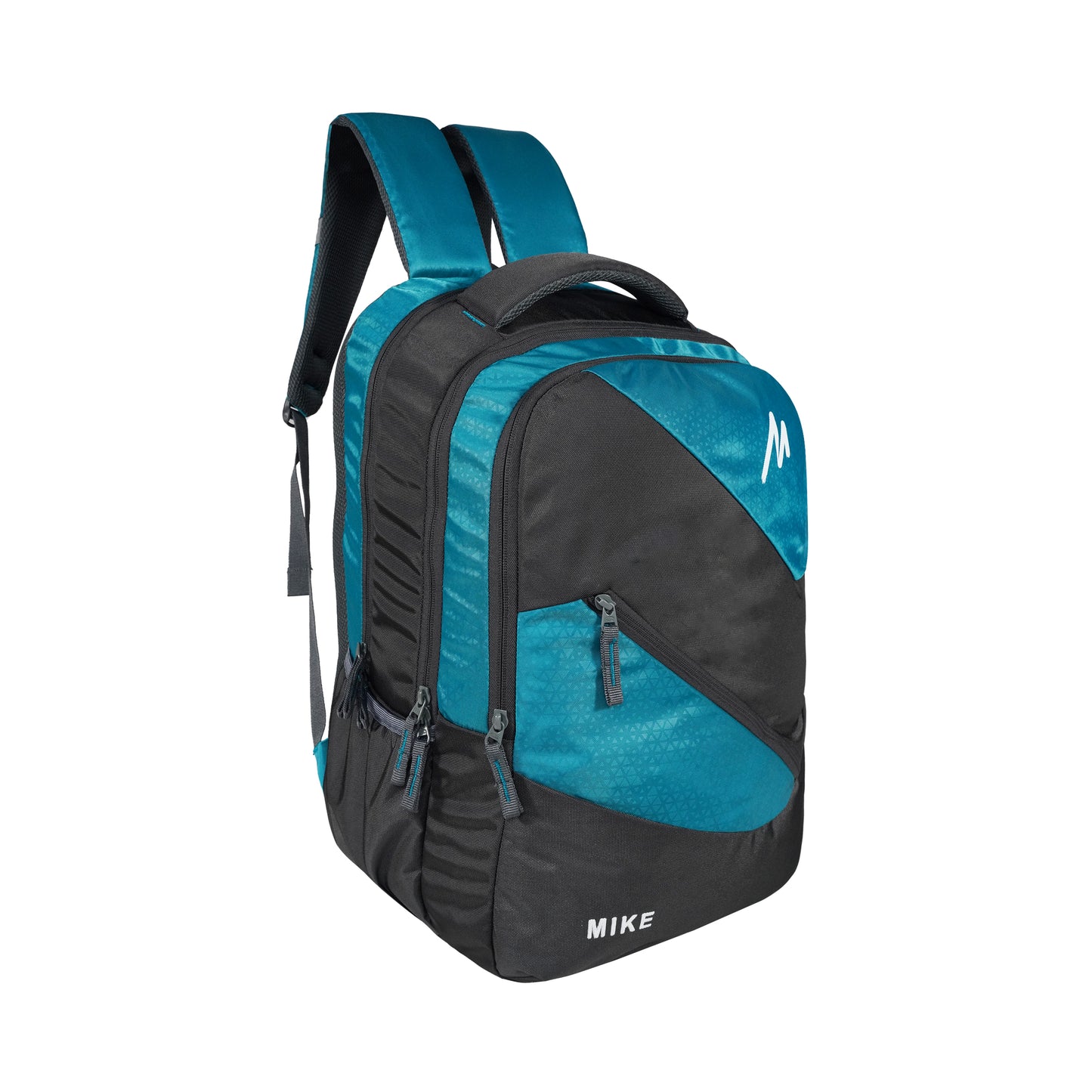 Mike Grace Laptop Backpack - Aqua Blue & Grey