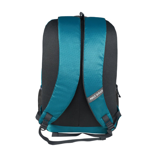 Mike Grace Laptop Backpack - Aqua Blue & Grey