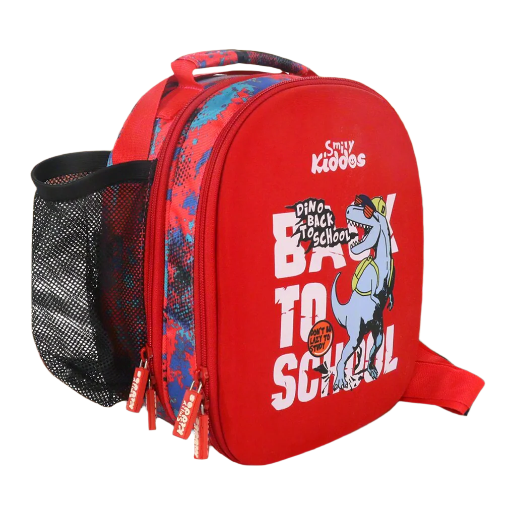 Smily Kiddos Hartop Eva Lunch Bag Dino Theme - Red
