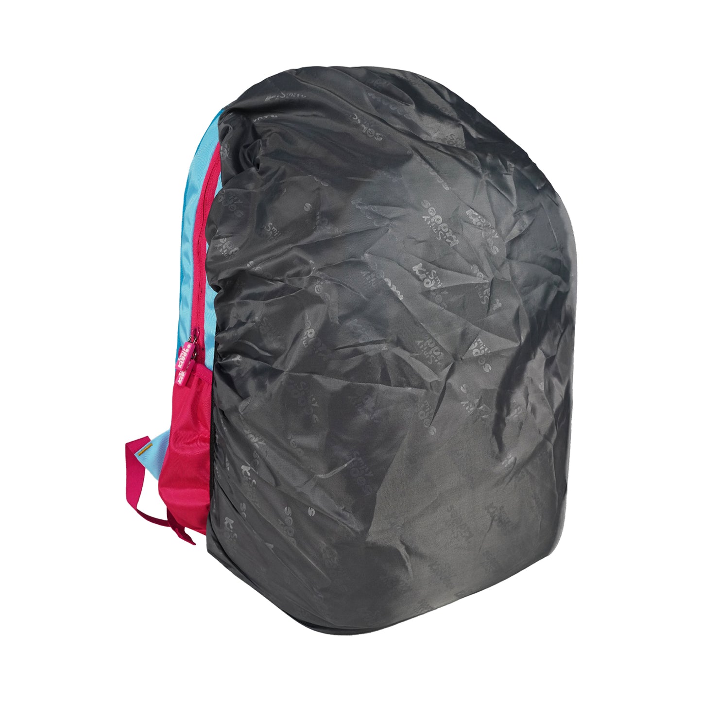 Smily Kiddos Giggle Laptop Backpack – Pink & Light Blue with Rain Cover