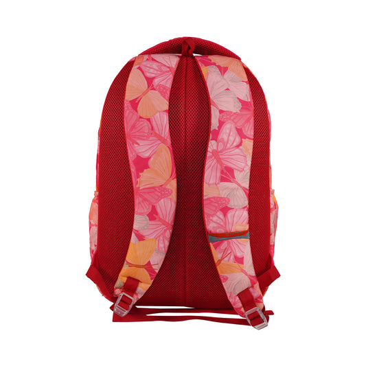 Smily Kiddos Bella Backpack Red | 19.5 Inches School Bag for Girls