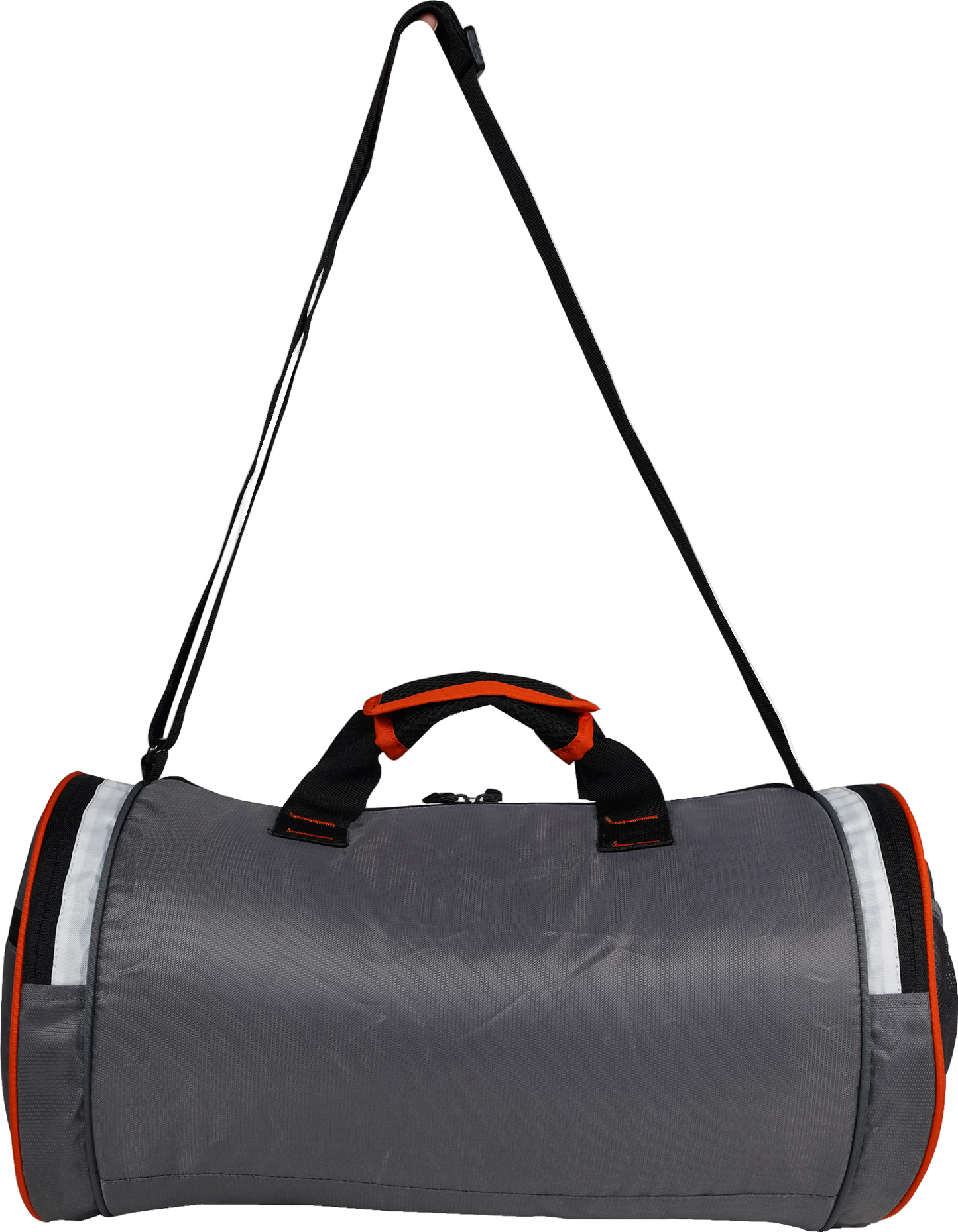 Mike Fit Gear Gym Bag - Grey & Neon Orange