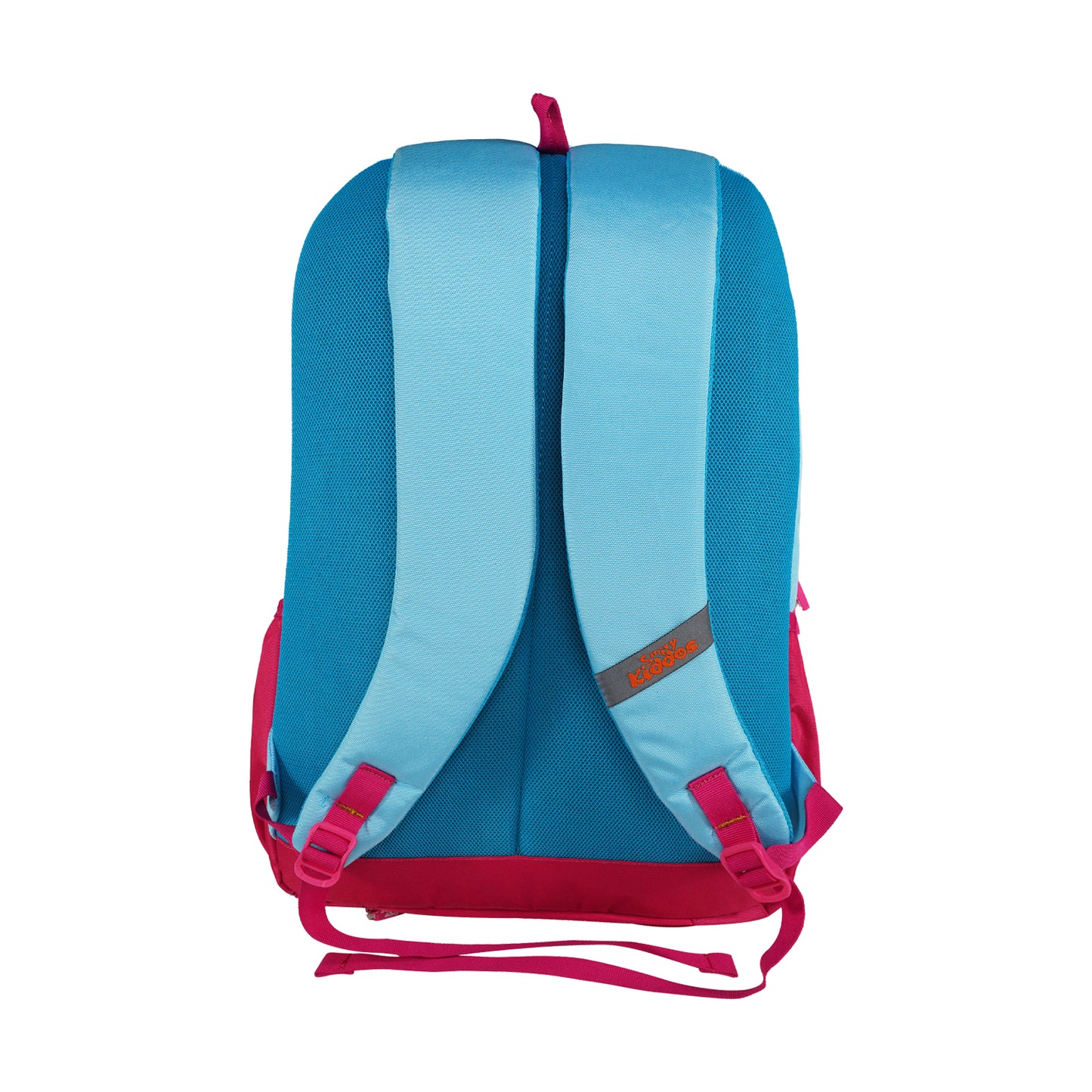 Smily Kiddos Giggle Laptop Backpack – Pink & Light Blue with Rain Cover