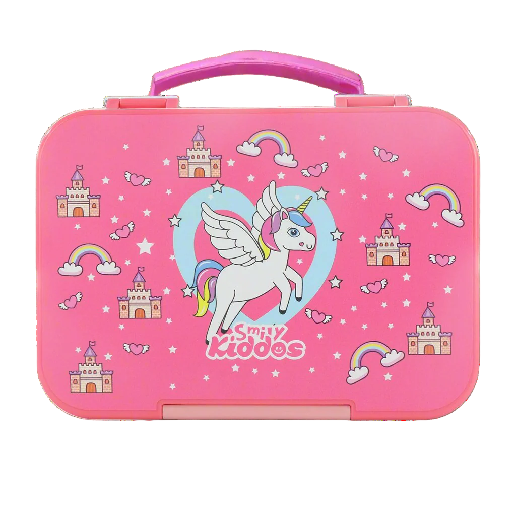Smily Kiddos Bento lunch box-Unicorn Theme Pink