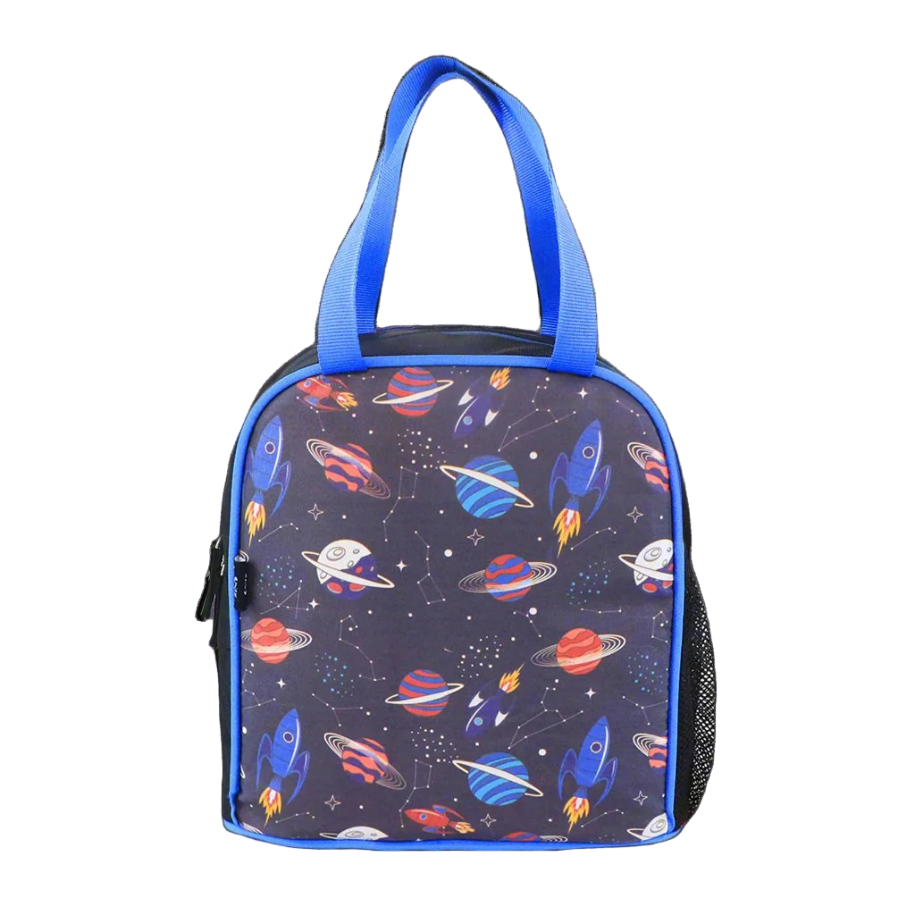Smily kiddos joy lunch bag- space Theme - Violet