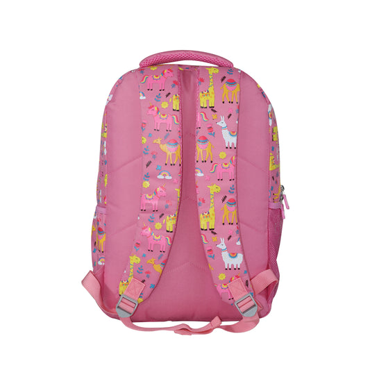 Smily Kiddos 17 inch Backpack Animal Theme | Pink