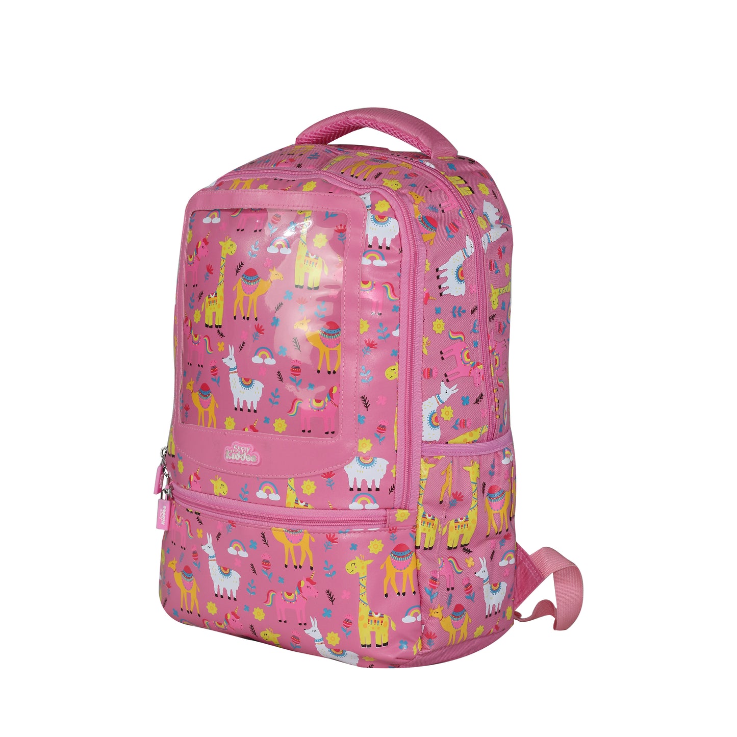 Smily Kiddos 17 inch Backpack Animal Theme | Pink
