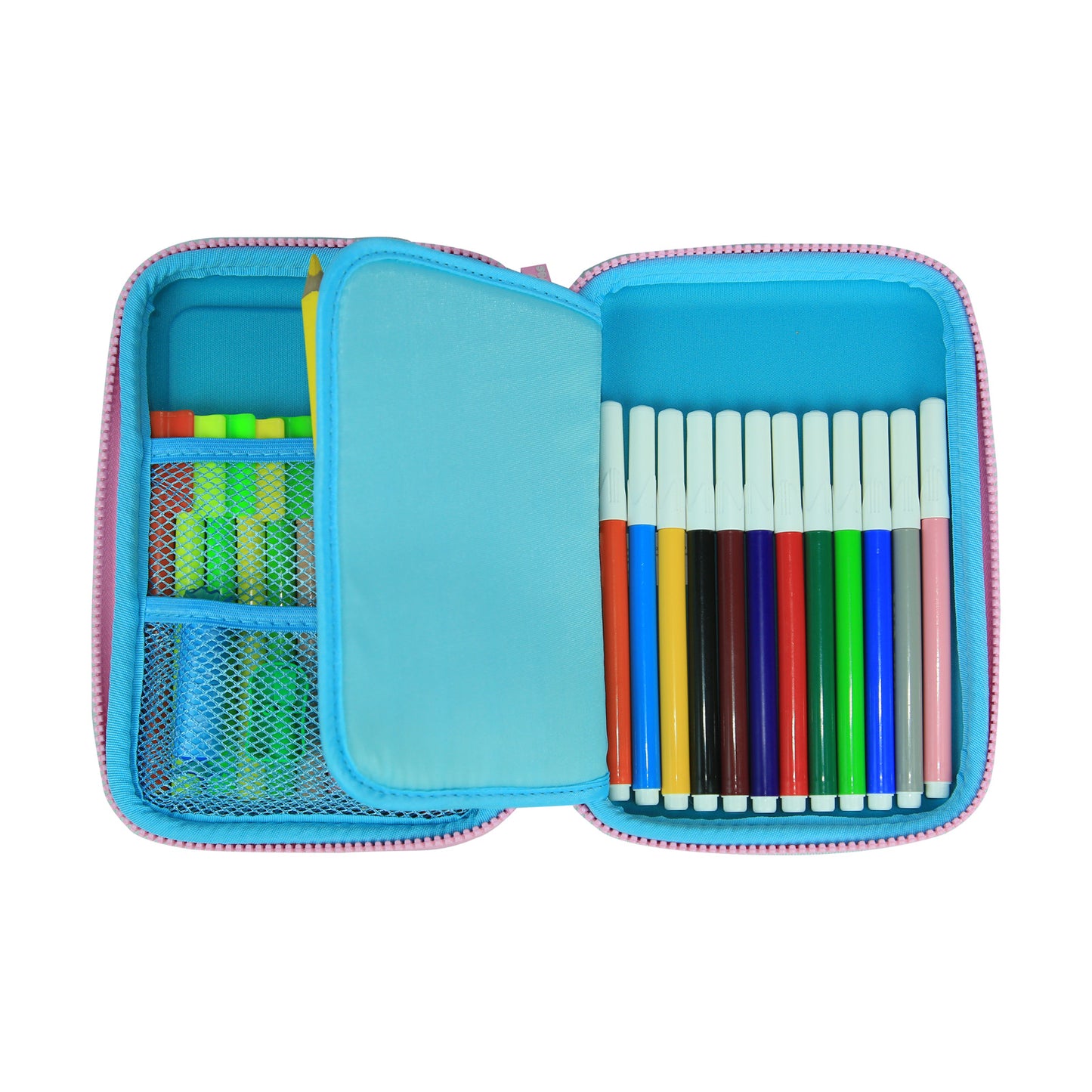 Scented Hardtop Single Compartment Pencil Case - Light Blue