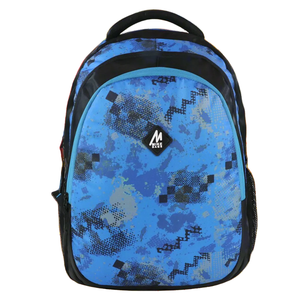 Mike Trio 17L School Backpack for Boys & Girls - Blue