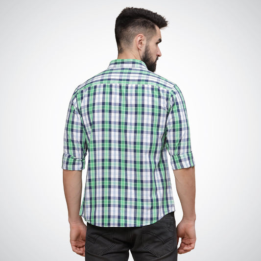 Mike Club Check Shirt Green Color