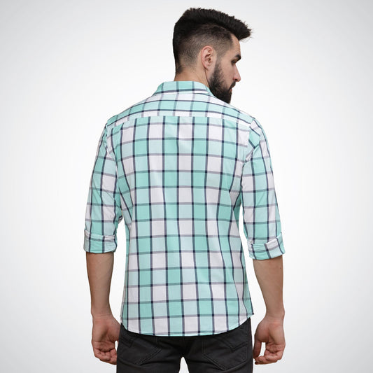 Mike Club Check Shirt Green Color