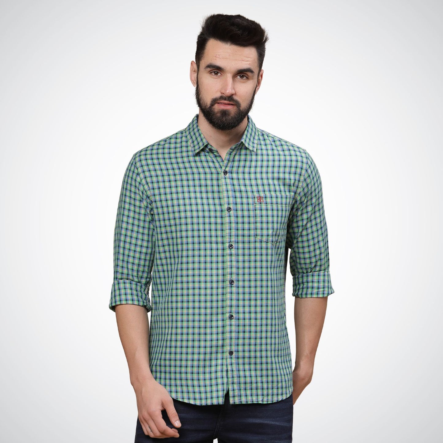 Mike Club Green Casual Shirt