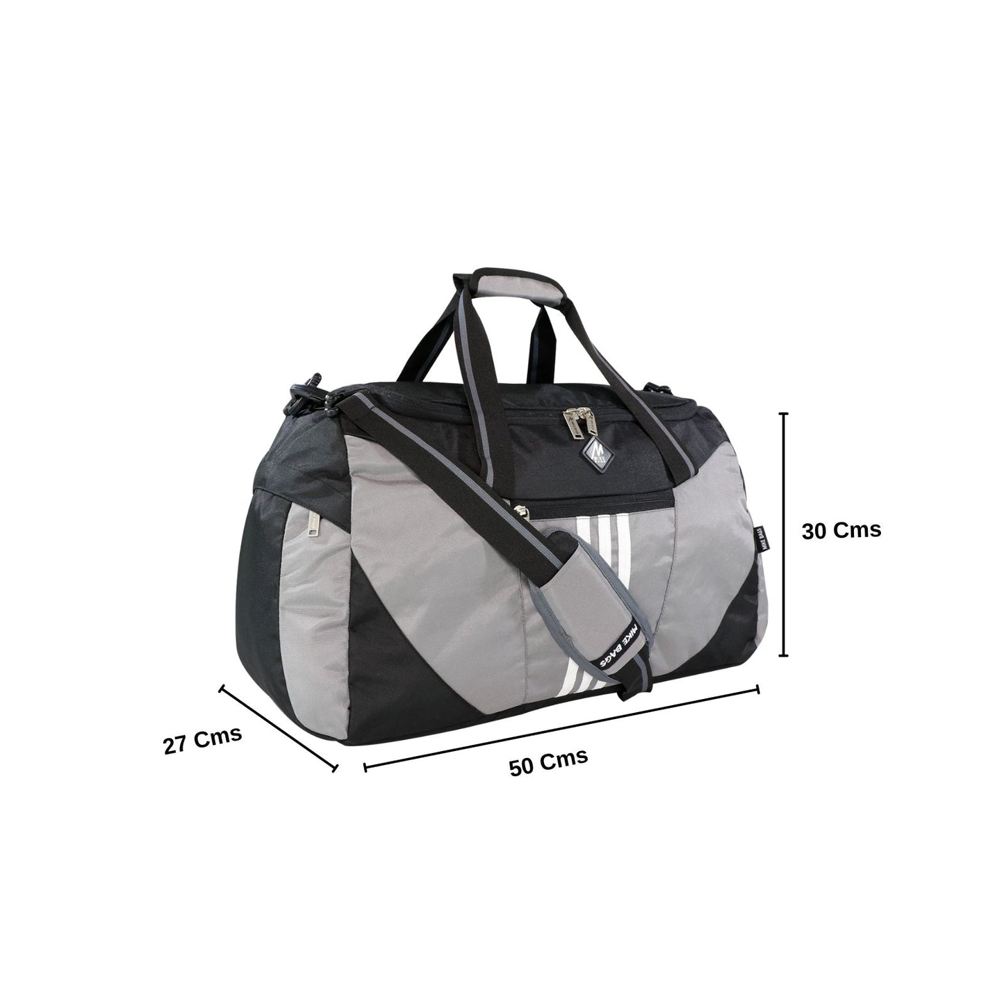 Mike Delta Duffel Bag - Grey & Black