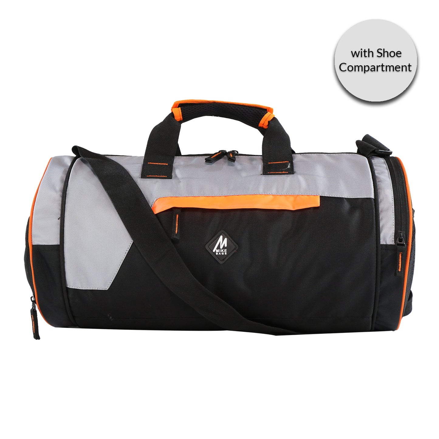 Mike Dual Tone Pro Gym Bag with shoe Compartment - White