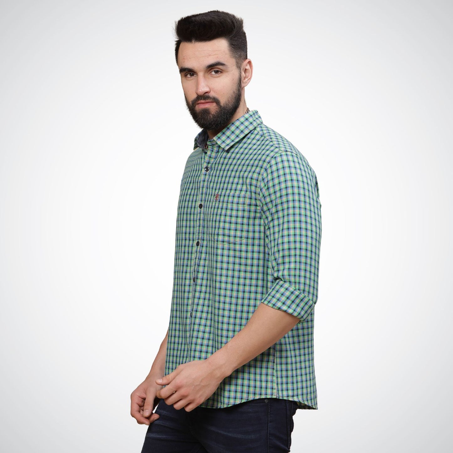 Mike Club Green Casual Shirt