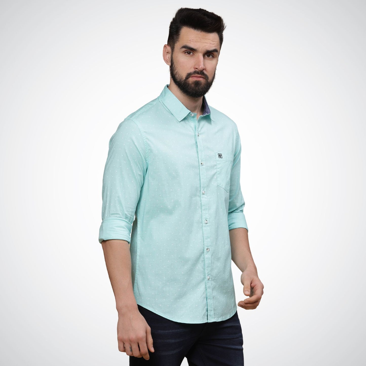 Mike Club Light Green Casual Shirt