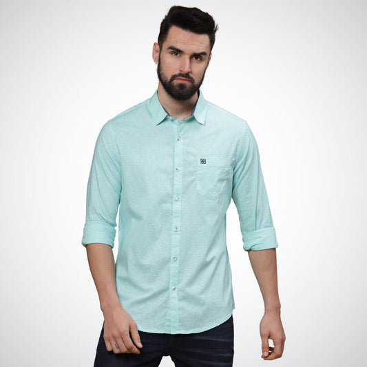 Mike Club Light Green Casual Shirt