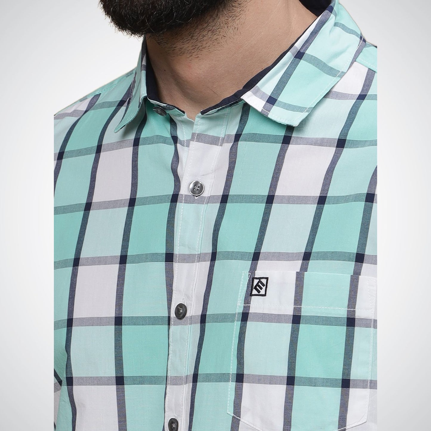 Mike Club Check Shirt Green Color