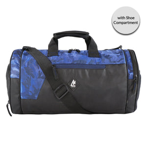 Mike Dual Tone Pro Gym Bag with Shoe Compartment  - Blue