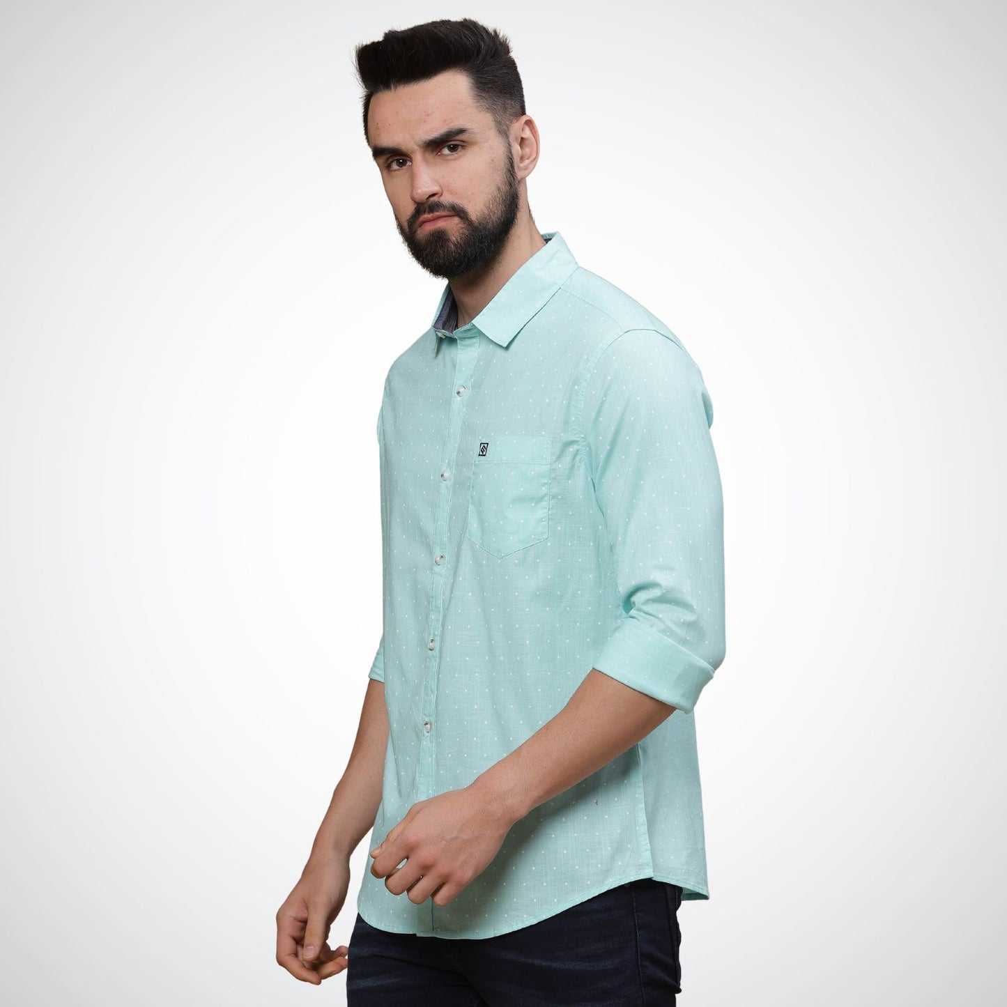 Mike Club Light Green Casual Shirt