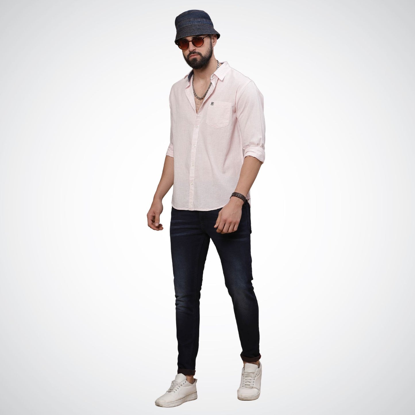 Mike Club Light Pink Casual Shirt