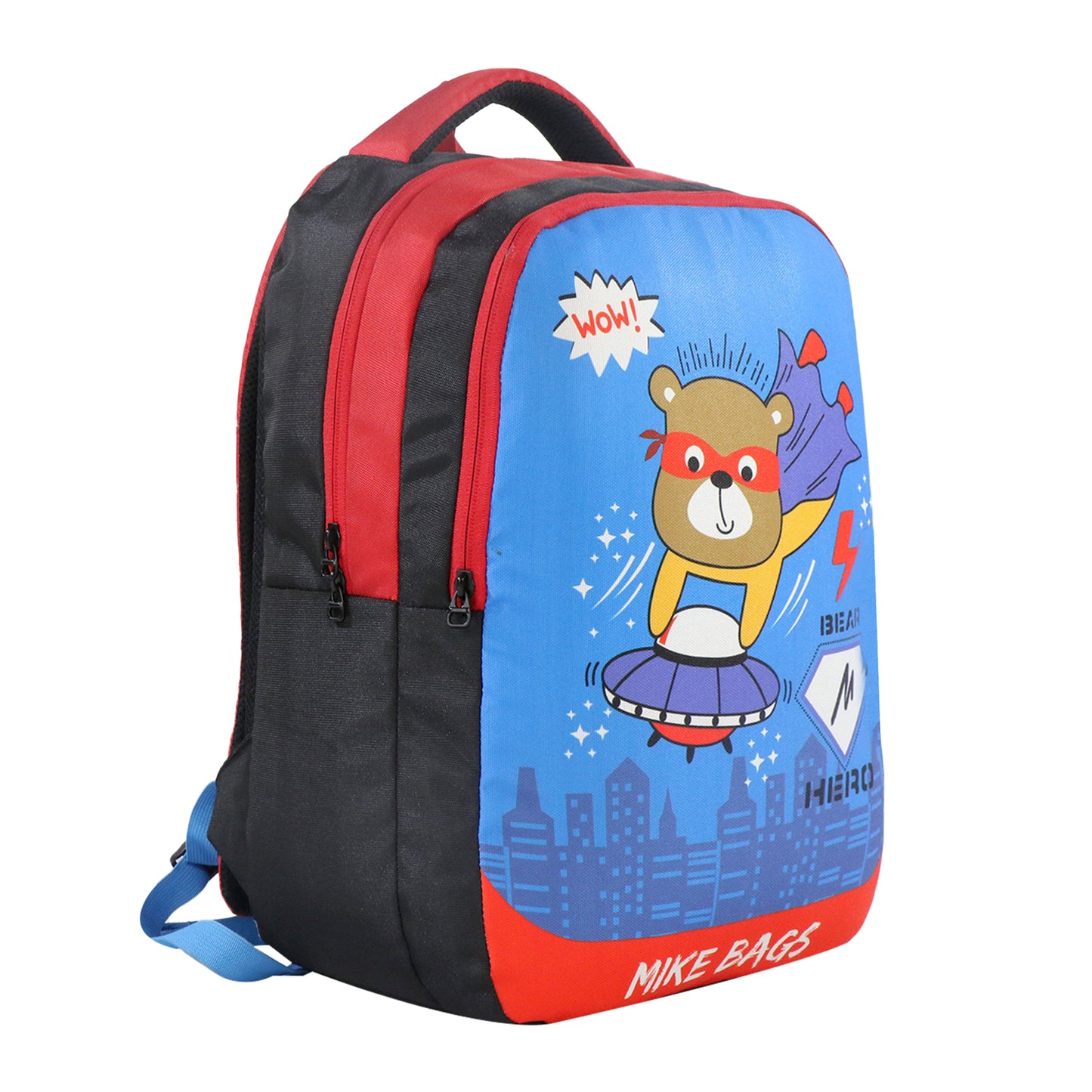 Mike Preschool Backpack Super Teddy - Blue