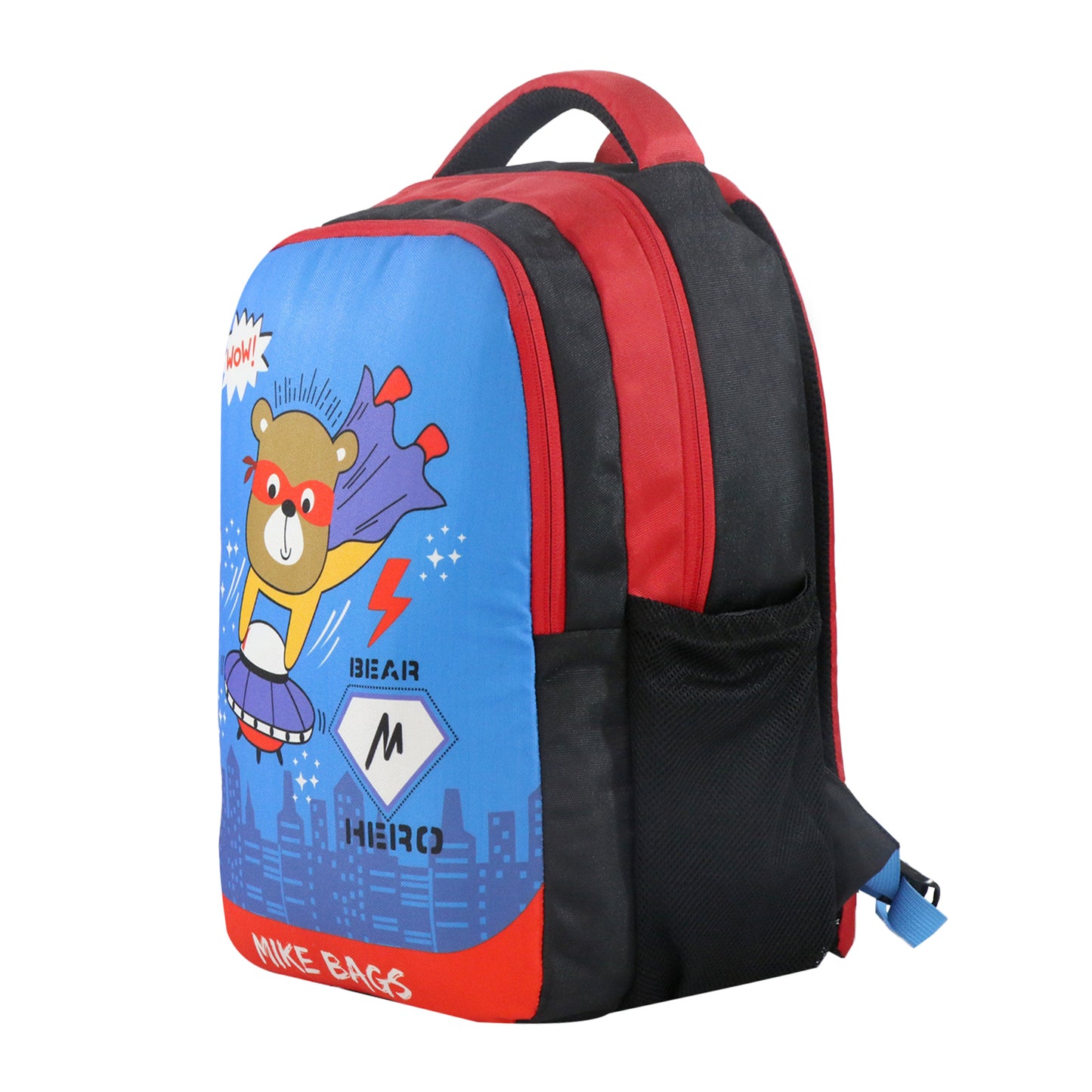 Mike Preschool Backpack Super Teddy - Blue