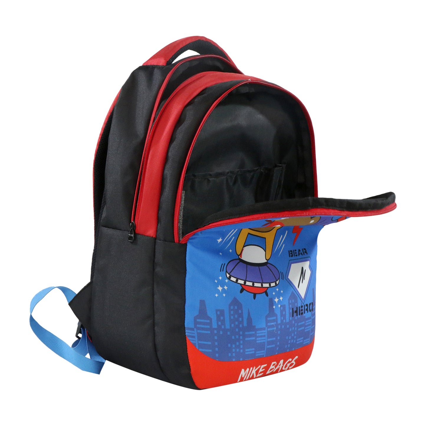 Mike Preschool Backpack Super Teddy - Blue