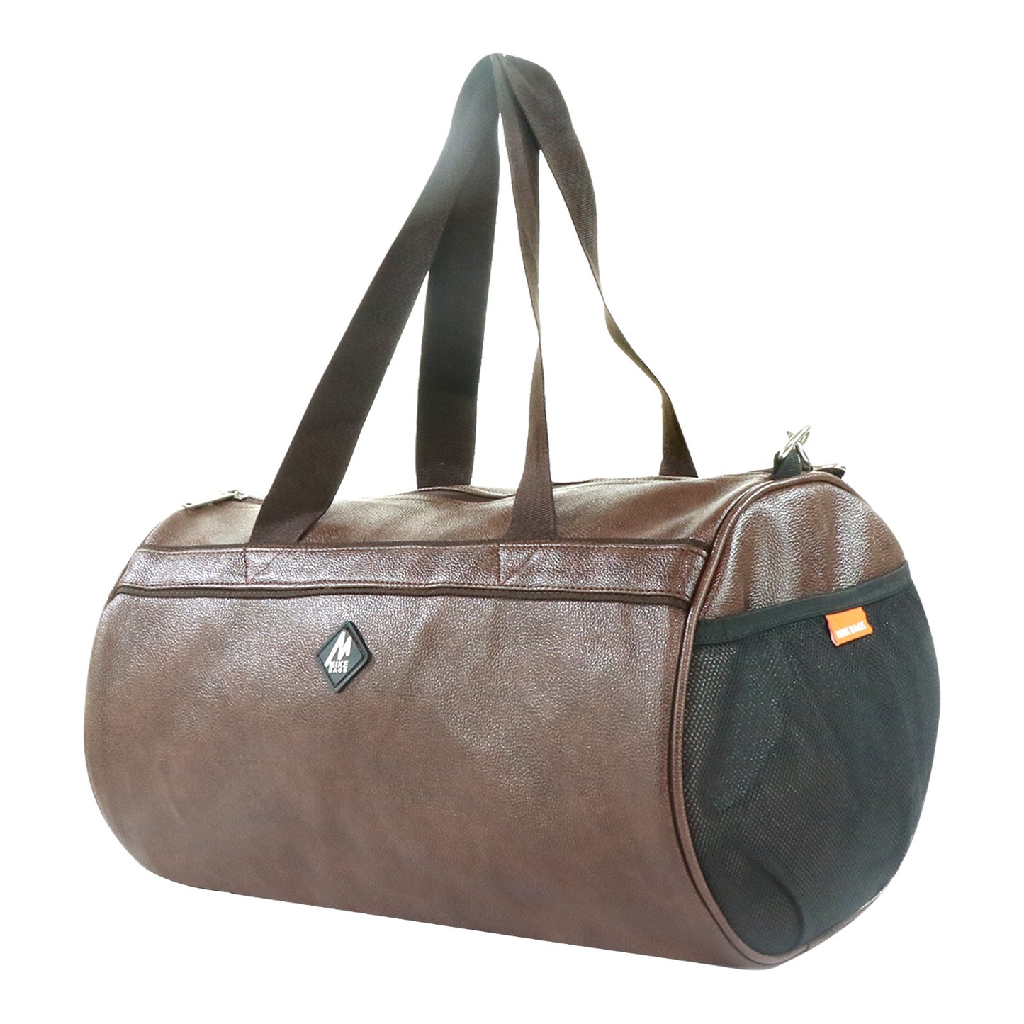 Mike PU Leather Duffel Bag - Brown