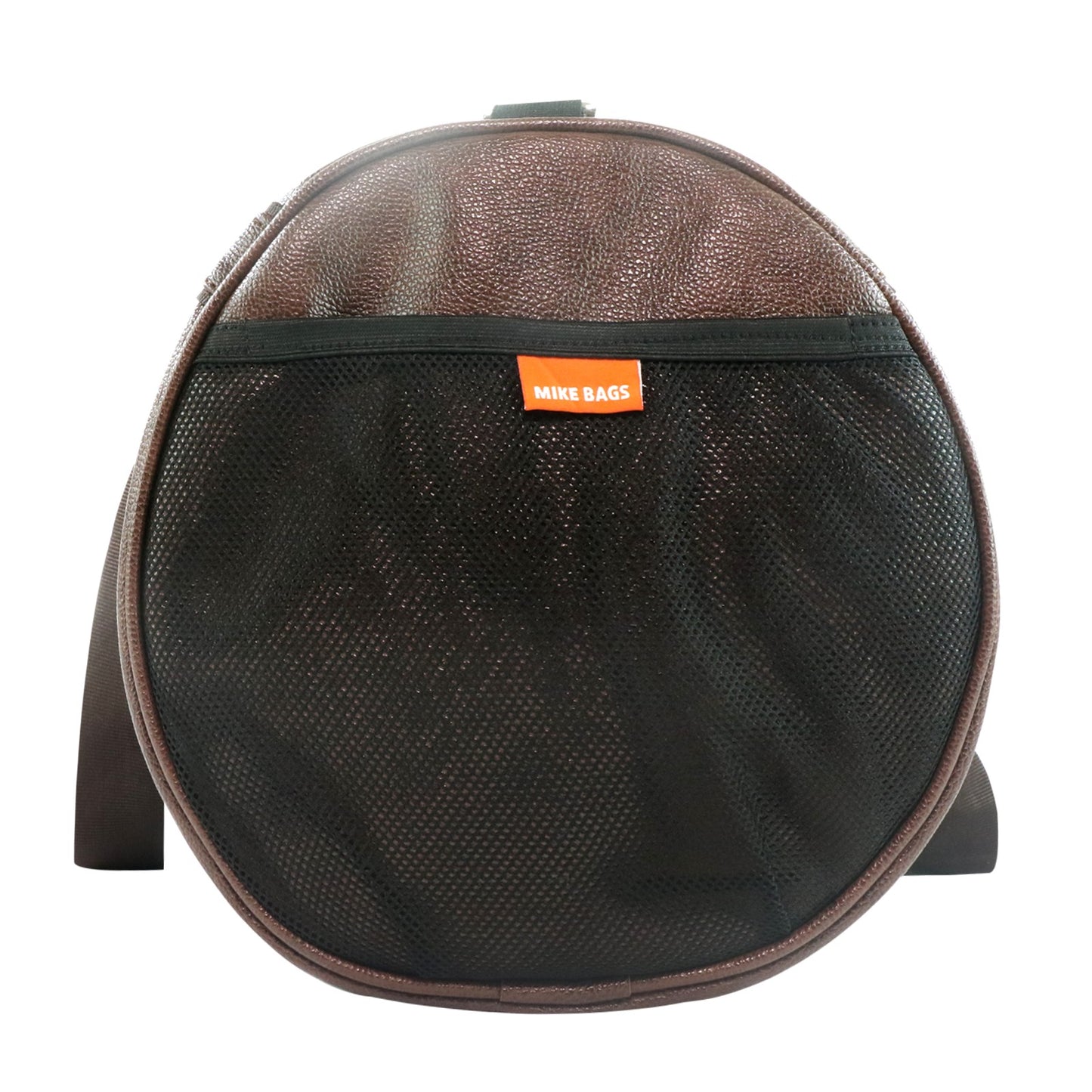 Mike PU Leather Duffel Bag - Brown