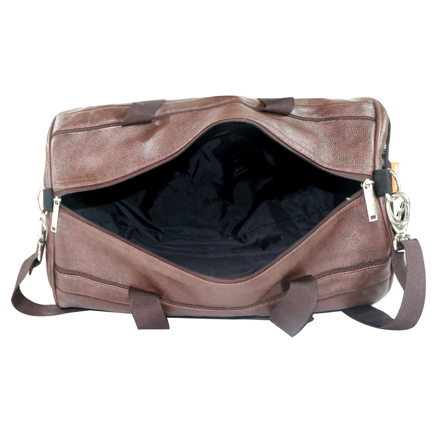 Mike PU Leather Duffel Bag - Brown