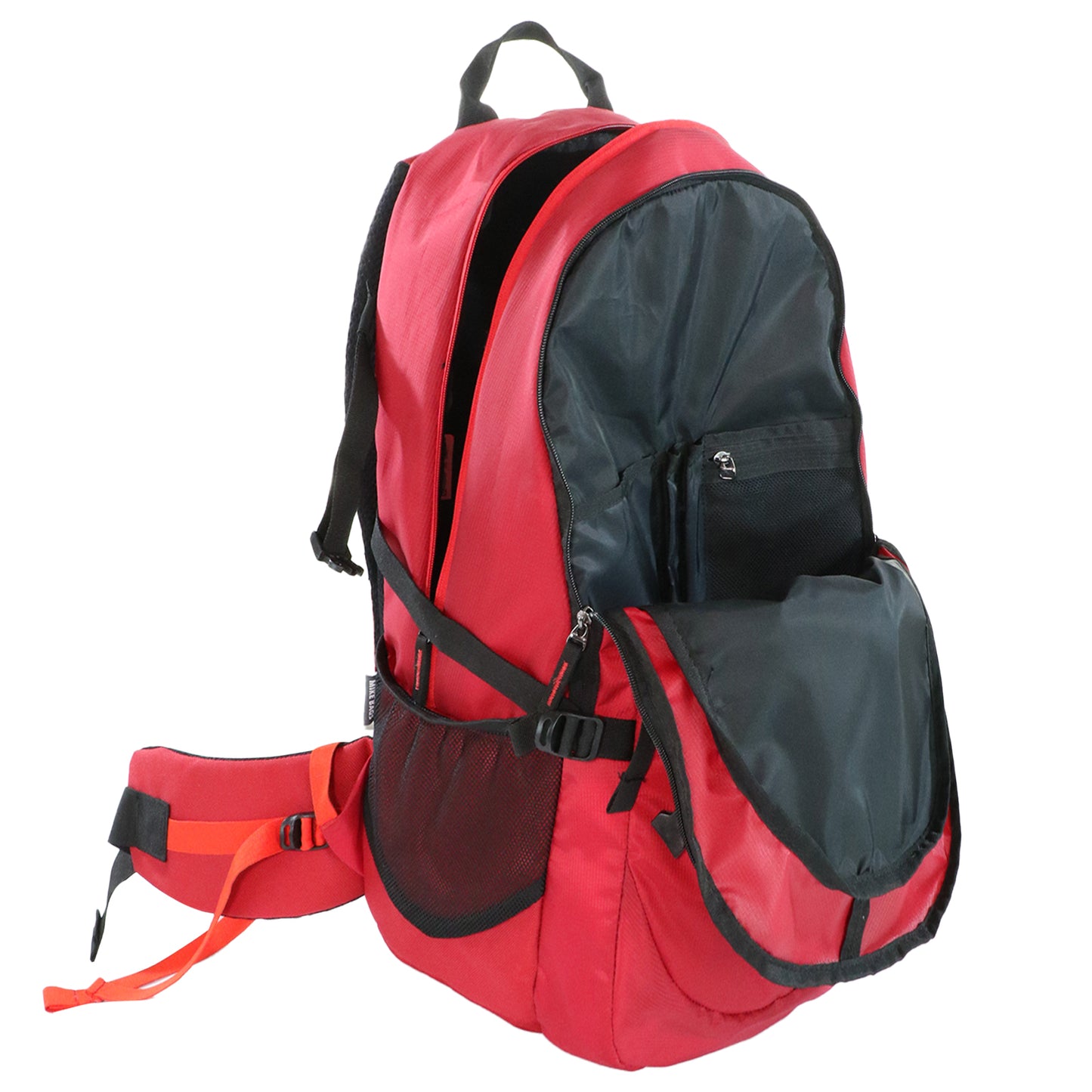Mike Enticer 42L Trekking Backpack - Red with Black Zip