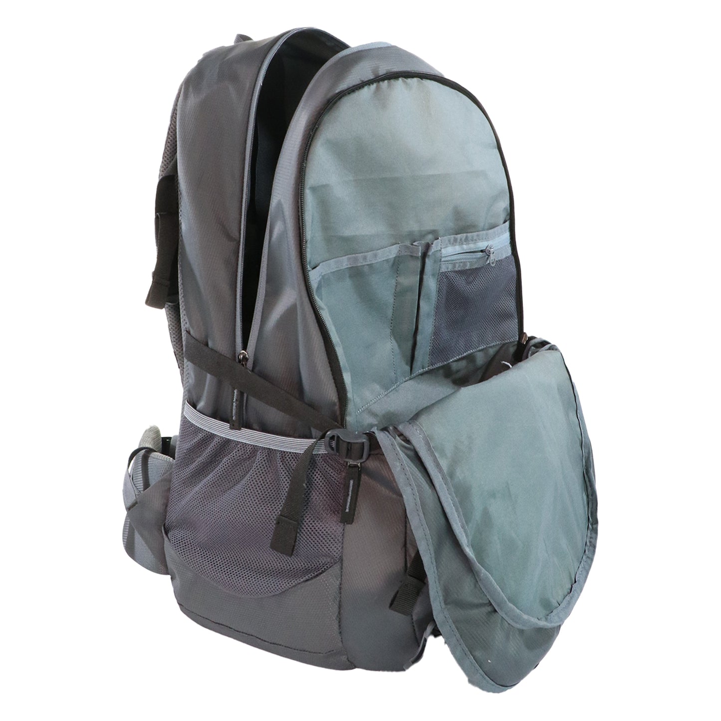 Mike Enticer 42L Trekking Backpack - Grey with Black Zip