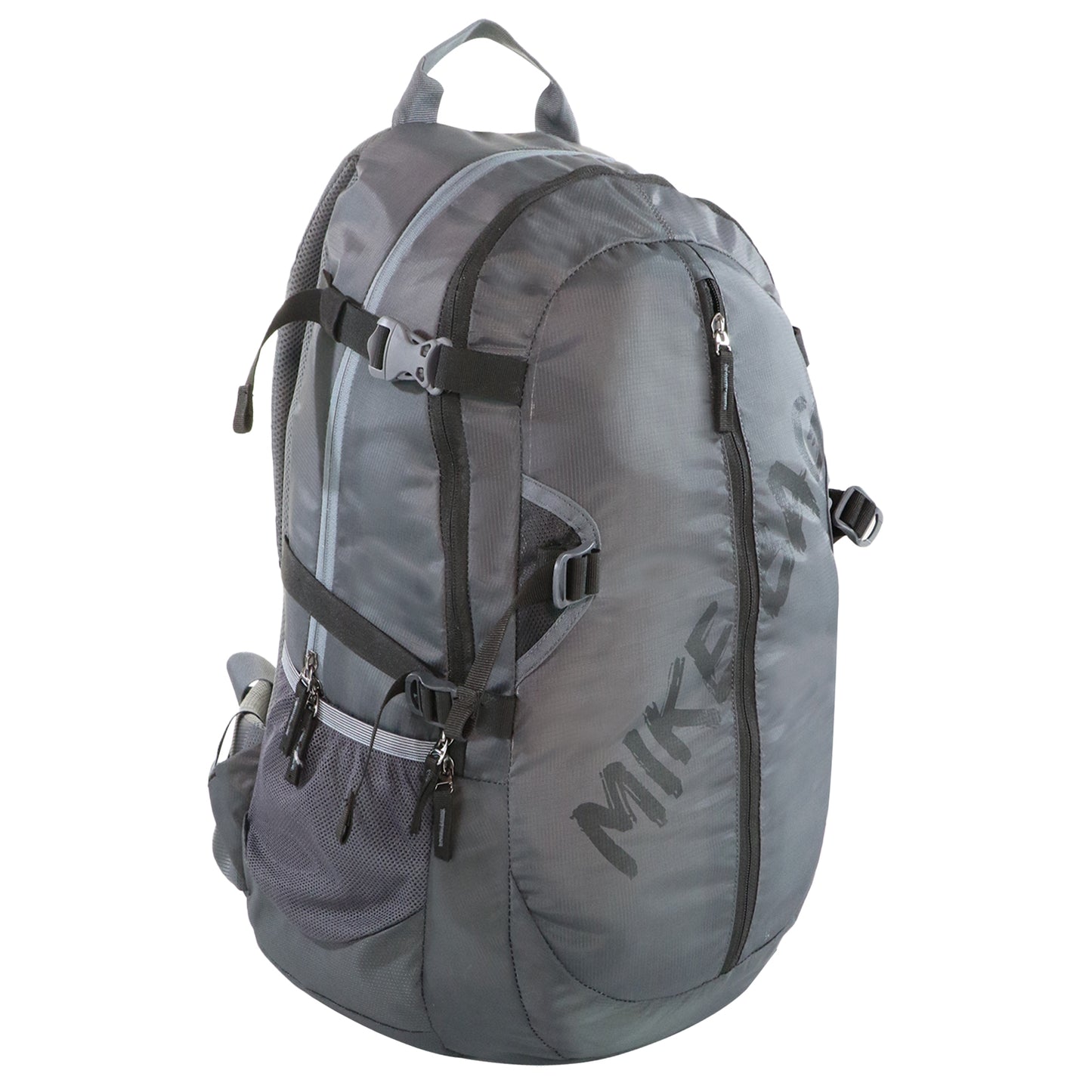Mike Enticer 42L Trekking Backpack - Grey with Black Zip