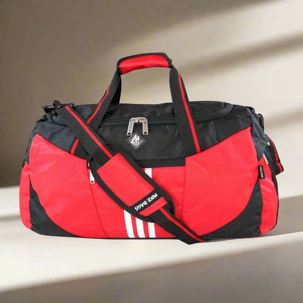 Mike Delta Duffel Bag Red & Black Mike Bags