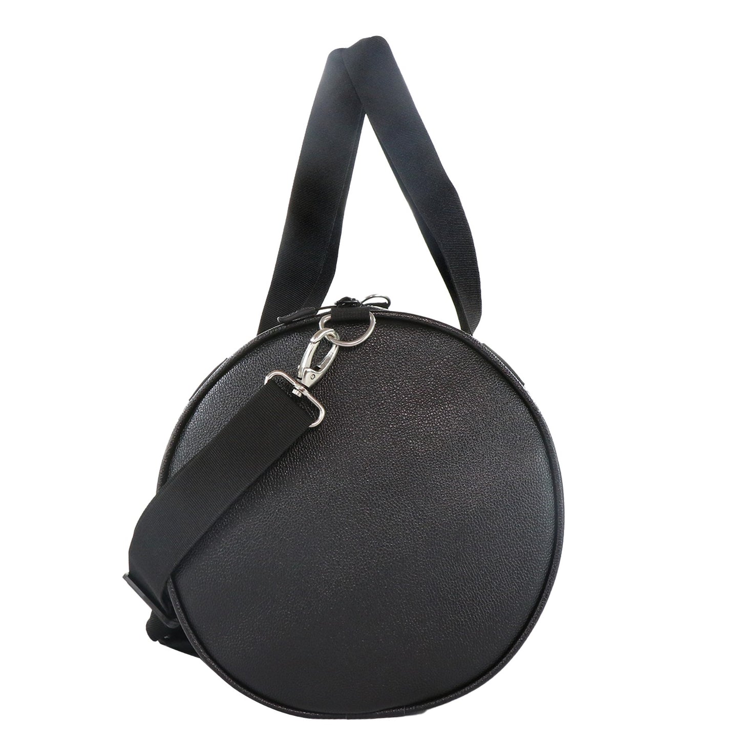 Mike PU Leather Duffel Bag - Black
