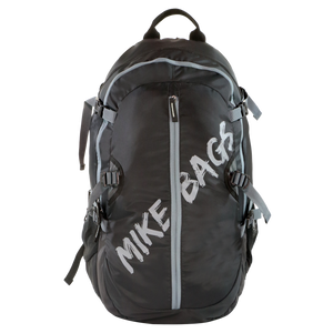Mike Enticer Trekking Backpack - Black Bag with Grey Zip