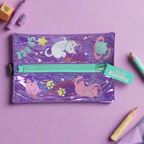 Image of Smily Kidoos Big Zipper Pouch - Space Cat