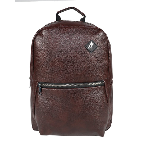 Mike Regent Leather Backpack - Brown