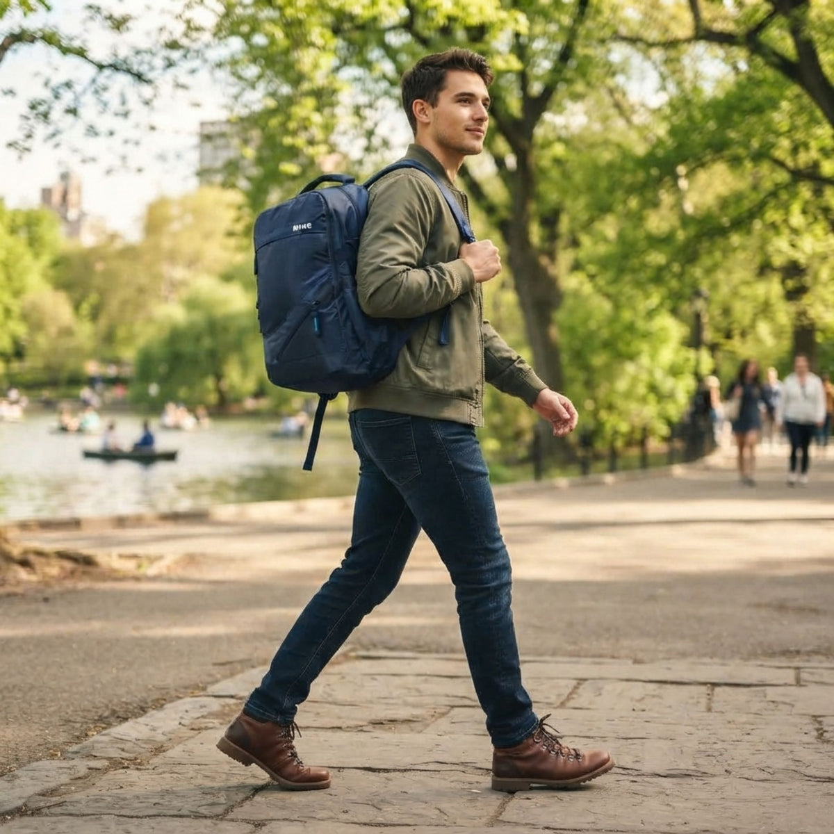 Mike Vectra Backpack - Navy Blue