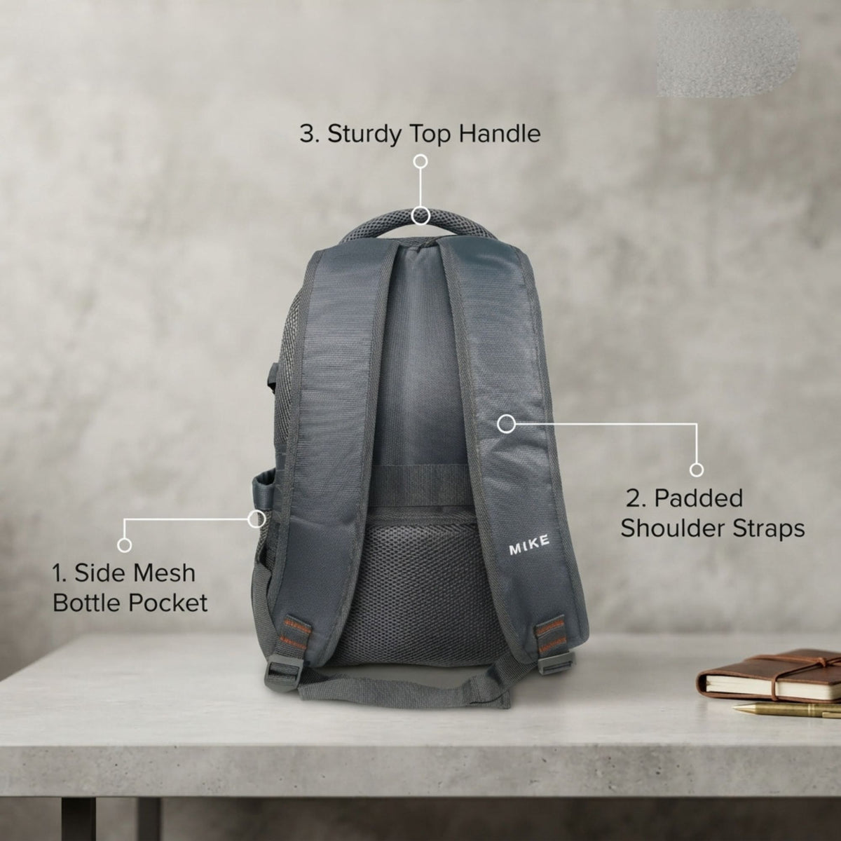 Mike Vectra Backpack - Grey
