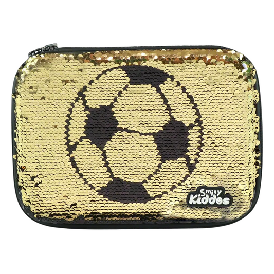 Smily kiddos Bling pencil case Football Black