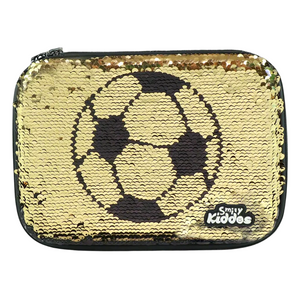 Smily kiddos Bling pencil case Football Black