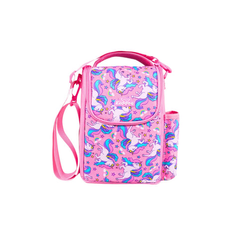 Image of Sky Unicorn Strap Lunch Bag V3 | Lunch Bag for Kids | Durable, Spacious & Trendy Pink