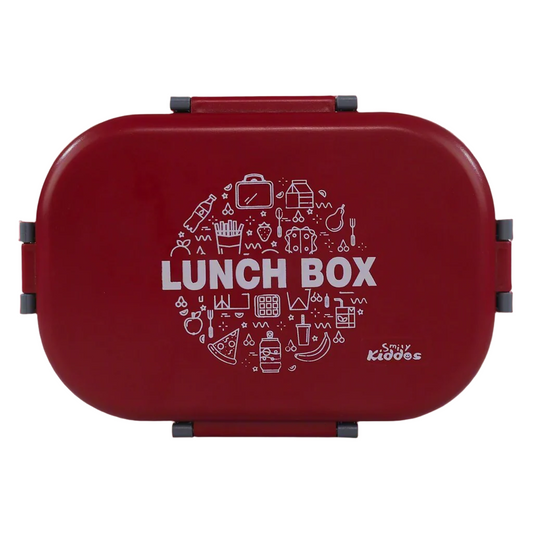 Smily kiddos Stainless Steel Pan Cake Theme Lunch Box - Red  3+ years