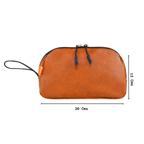 Image of Mike Pu Leather Multipurpose Pouch - Tan