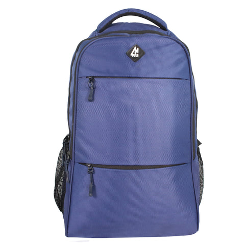 Mike Trident Deluxe Laptop Backpack - Navy Blue